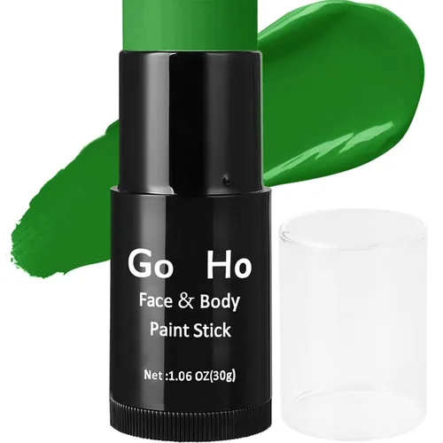 Miniatura 25 de Go Ho Barra de Pintura Facial Azul Mezclable en Crema (29.99 g), Pintura Corporal y Facial Azul Real de Cobertura Total para Adultos, Niños, Palo