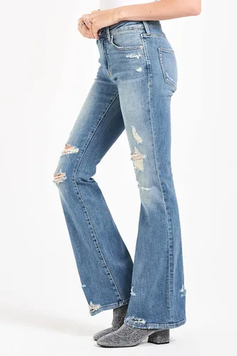 Miniatura 2 de DEAR JOHN Jeans acampanados rosa para mujer
