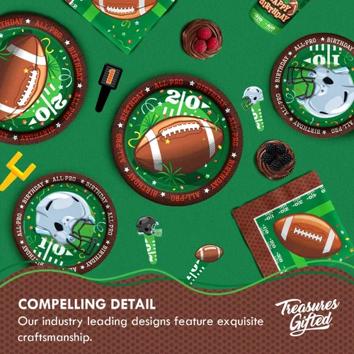 Miniatura 7 de Treasures Gifted Decoraciones y envoltorios para cupcakes de fútbol con el número 24 de feliz cumpleaños, decoraciones para fiestas de fútbol
