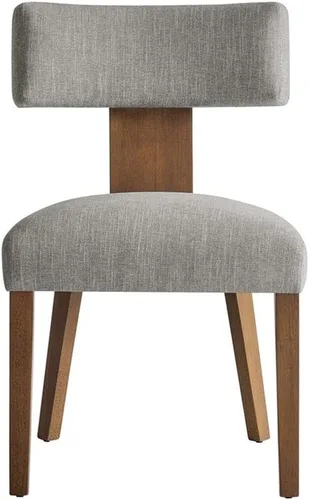 Miniatura 7 de Modway Nalani - Juego de 2 sillas de comedor sin brazos en tejido jaspeado, color marrón oscuro, sillas auxiliares contemporáneas con patas