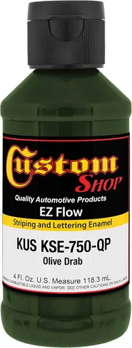 Miniatura 11 de Custom Shop KSE757-QP Triple Black - Pintura esmaltada EZ Flow a rayas y letras – 4 onzas Triple negro
