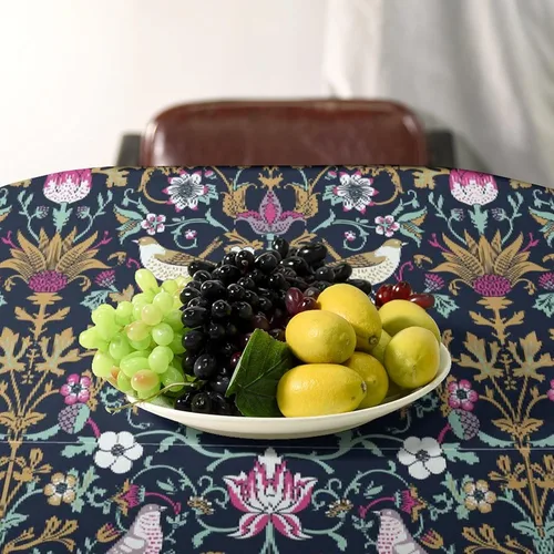 Miniatura 16 de Mantel Floral Retro de Pájaros, Diseño Original Bohemio William Morris Estampado Cubierta de Mesa para Hogar Picnic Fiesta Comedor Cocina William