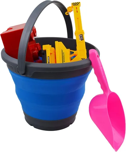 Miniatura 7 de SAMMART Cubo de plástico plegable de 5.5 L (1.4 galones), bañera redonda plegable, cubo de agua portátil para pesca, maceta de agua para exteriores