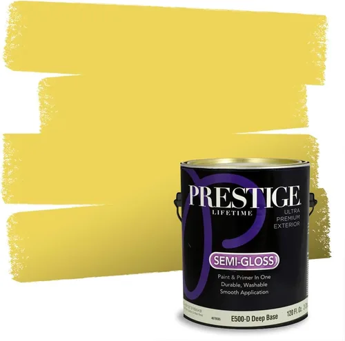 Miniatura 15 de PRESTIGE Pinturas Pintura Exterior e Imprimación En Uno, 1 Galón, Satinado, Pareja Comparable de Benjamin Moore* Amarillo* 320BM-PCM