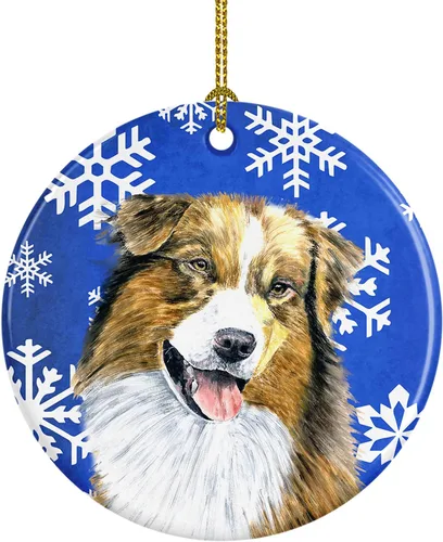 Miniatura 152 de Caroline's Treasures Cavalier Spaniel - Adorno de cerámica para colgar en el árbol de Navidad, para el hogar, Navidad, fiestas, regalo, 3 pulgadas