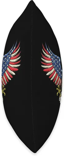 Miniatura 2 de Adler Vogel Eagle American Flag Vulture Falcon Throw Pillow, 16x16, Multicolor