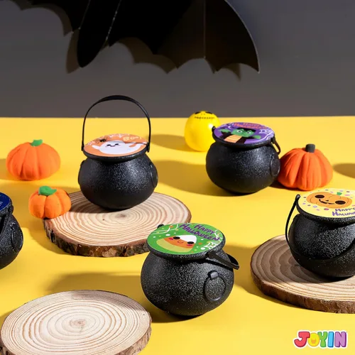 Miniatura 8 de JOYIN Bomba de baño con temática de caldero de bruja de Halloween con juguete esponjoso Mochi, 6 paquetes de bombas de baño de burbujas para niños