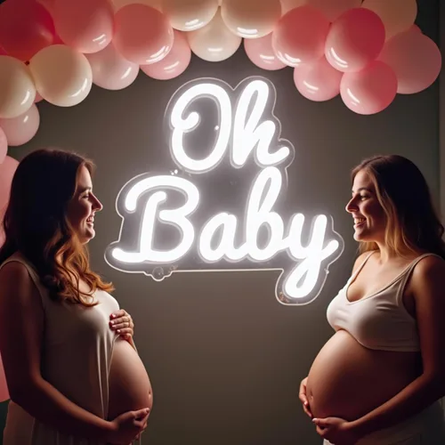 Miniatura 5 de ADVPRO Letreros LED de neón personalizados para baby shower, personalizables para fiestas de cumpleaños, letrero de luz de neón LED grande