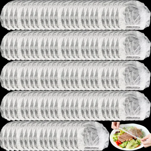 GXXMEI 300 bolsas de conservación de alimentos frescos, fundas elásticas desechables para almacenamiento de alimentos, sellado de plástico, tapas