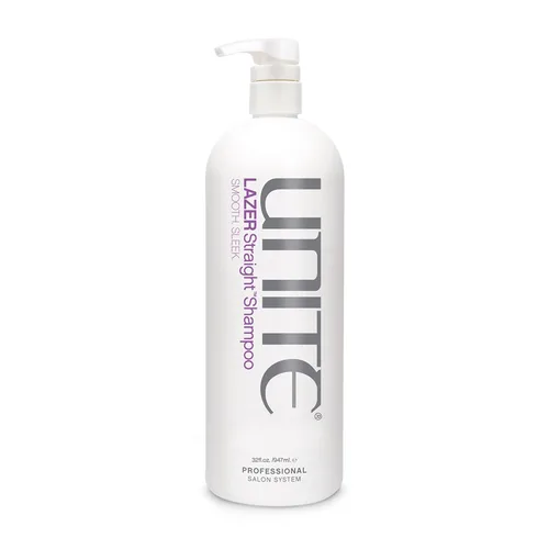 UNITE LAZER - Champú liso para el cabello, limpiador suavizante de tamaño profesional para domar el encrespamiento y controlar el cabello grueso y