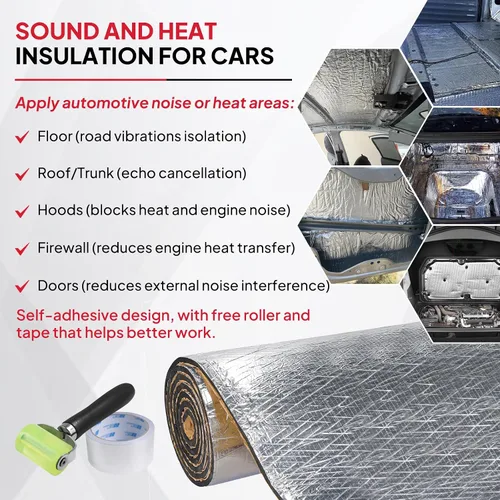 Miniatura 5 de Alfombrilla Insonorizante Resistente al Calor de 5/8 Pulgadas de Grosor, Espuma de Celda Cerrada de 15 mm para Capó de Automóvil, Aislamiento