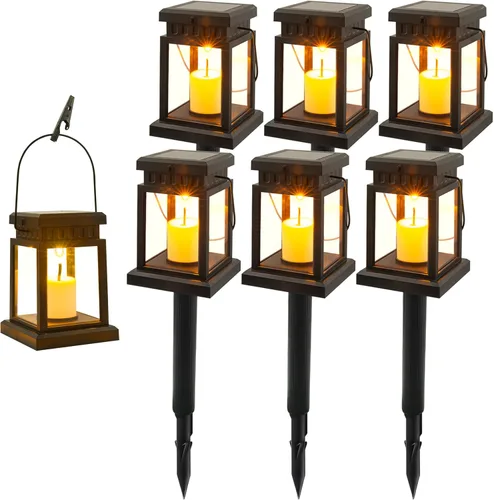 Miniatura 13 de Alpine Corporation Estacas de luz LED para exteriores de 16 pulgadas de alto (juego de 4)