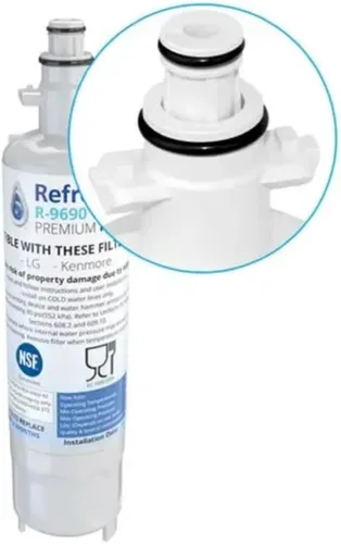 Miniatura 2 de Refresh Premium Plus R-9690 - Filtro de agua para refrigerador, compatible con LG LT700P, ADQ36006101, ADQ36006102 y Kenmore 46-9690, 1 paquete