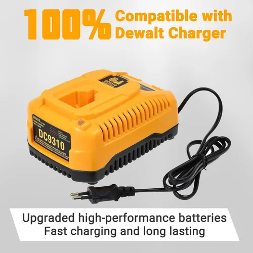 Miniatura 7 de Joiry Batería Ni-MH de repuesto de 9.6 V 3000 mAh con mayor seguridad y mayor tiempo de funcionamiento, compatible con Dewalt DE9061 DE9062 DW9061