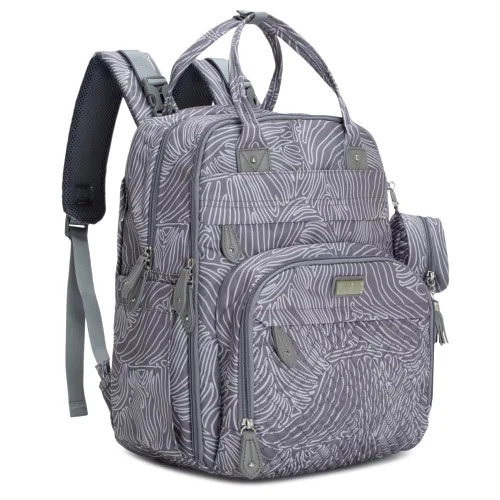 Miniatura 22 de BabbleRoo - Mochila para pañales - Bolso de viaje con artículos esenciales para bebés - Mochila multifuncional resistente al agua, bolso de viaje