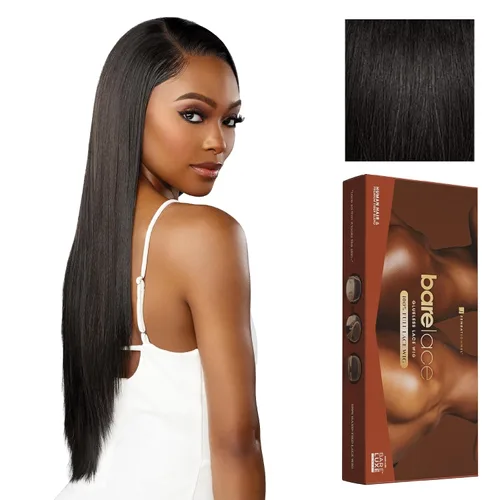 Miniatura 12 de Peluca Sensationnel de encaje total - Unidad 1, mezcla de cabello humano, totalmente frontal, sin pegamento, sintética, con línea de cabello 1