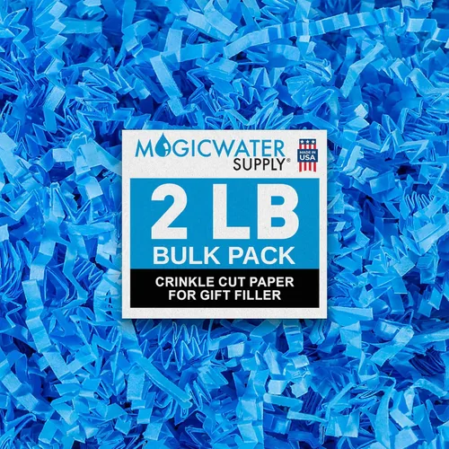Miniatura 28 de MagicWater - Papel de corte arrugado para cestas de regalo, 2 libras, vainilla y oro, perfecto para relleno de papel triturado, relleno de cestas