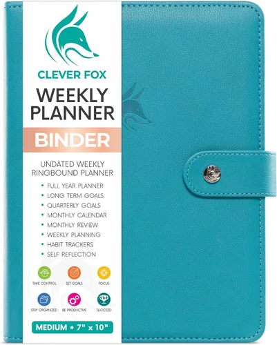 Miniatura 12 de Clever Fox Recambios de carpeta de planificador semanal, juego de recambio de página de planificador de 12 meses, planificador para gestión