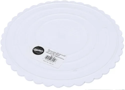 Wilton Decorator Preferred - Placa separadora resistente para tartas escalonadas y pasteles de boda, 10 pulgadas, color blanco