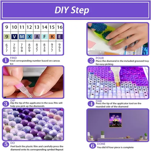 Miniatura 7 de JAKI Kits de Pintura de Diamantes para Adultos - Kits de Arte de Diamantes de Castillo para Adultos, Kits de Arte de Gemas para Adultos, Imágenes