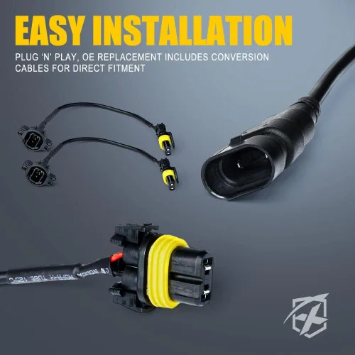 Miniatura 6 de Xprite Luz antiniebla LED ámbar de 4 pulgadas compatible con Jeep Wrangler JK Unlimited JKu 2007-2018, faros antiniebla para conducción todoterreno