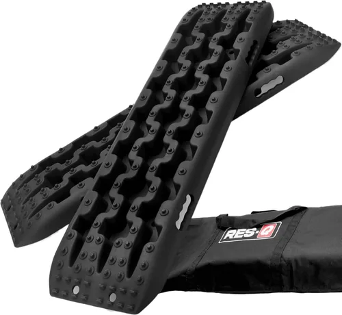 RES-Q Tablas de recuperación de 42 pulgadas, color negro, se venden en pares, máxima tracción, patrón agresivo de banda de rodadura y tacos