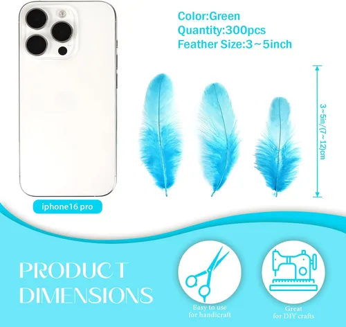 Miniatura 2 de THARAHT Plumas de Gallo para Manualidades 300pcs 3-5 pulgadas Plumas de Colores a Granel para Jardín de Infantes Manualidades DIY Boda Hogar Fiesta