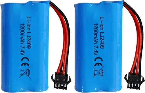 Miniatura 7 de Accesorios 2 unids 7.4 V 1200 mAh SM-4P Plug Batería para EC08 Control Remoto Barco Batería de repuesto Modelo de barco Modelo de coche Batería