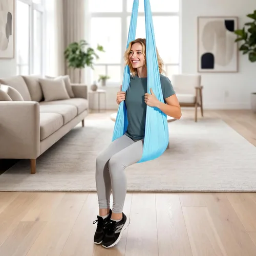Miniatura 8 de VEVOR Aerial Silk & Yoga Swing, Aerial Yoga Hammock Kit with 100gsm Nylon Fabric, Full Rigging Hardware & Easy Set-up Guide, Antigravity Flying for