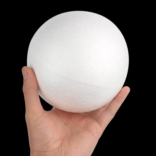 Miniatura 2 de LOKIPA 2 bolas de espuma blanca de 6 pulgadas, bolas de poliestireno blanco para manualidades, manualidades, hogar, proyectos escolares