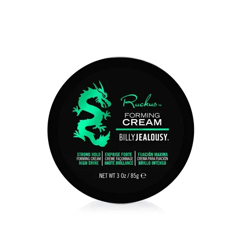Billy Jealousy Ruckus Crema formadora de cabello para hombres con fuerte sujeción y alto brillo, reutilizable, aspecto natural, producto de peinado