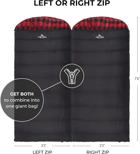 Miniatura 2 de Teton Celsius XXL Sleeping Bag, Cold Weather Sleeping Bags for Adults and Kids, Camping Made Easy and Warm. Compression Sack Included, 35F, 25F, 0F