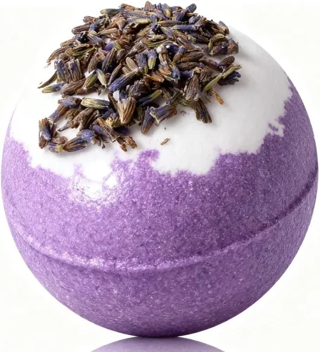 YC0002 - Bomba de baño perfumada de lavanda, 4.23 onzas, paquete de 1, baño de burbujas hecho a mano para relajarse, aceite esencial, cuidado