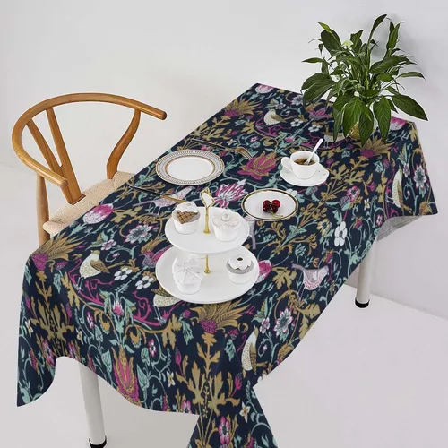 Miniatura 58 de Mantel de Mesa William Morris, Diseño Original William Morris Rústico de Granja Familiar con Estampado Étnico Mínimo para Decoración de Fiesta