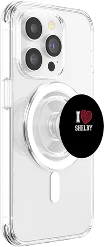 Miniatura 3 de I Heart Shelby First Name I Love Shelby Personalized PopSockets MagSafe PopGrip for iPhone