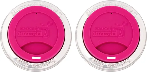 Miniatura 14 de Tapa de silicona para beber con banda de acero inoxidable para tarros Mason (Americana multicolor, boca regular)