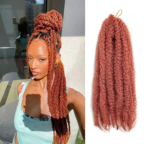 Miniatura 13 de Cabello trenzado Marley Twist de 18 pulgadas, extensiones sintéticas suaves, esponjosas y versátiles para estilos de aspecto natural, perfecto