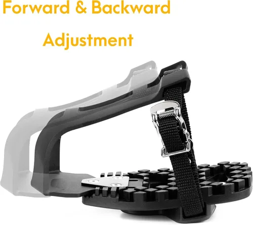 Miniatura 3 de Venzo Clips para dedos de bicicleta para bicicleta, adaptadores de pedal de bicicleta de ejercicio para interiores, compatible con pedal
