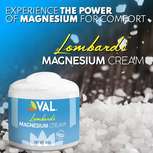 Miniatura 9 de VAL Lombardi Loción de magnesio, crema de cloruro de magnesio Zechstein nocturna, hidratante, de rápida absorción, magnesio tópico para pies