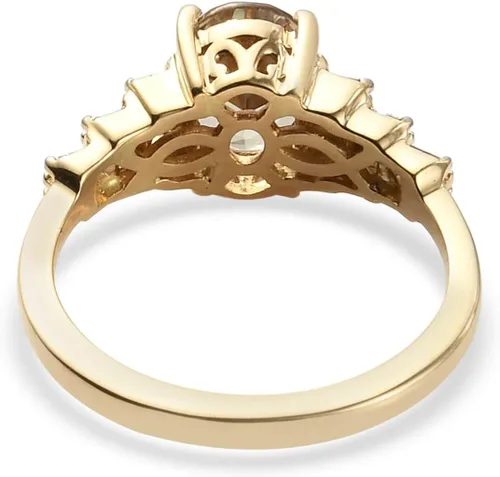 Miniatura 5 de ILIANA Gifts For Women 18K Yellow Gold AAA Turkizite Diamond Engagement Ring Ct 1.3 G-H Si1 Engagement Anniversary Wedding Promise