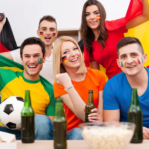 Miniatura 3 de EXCEART Pulsera de silicona impresa con la bandera de Alemania para fanáticos de los deportes, cómoda talla única, ideal para partidos de fútbol