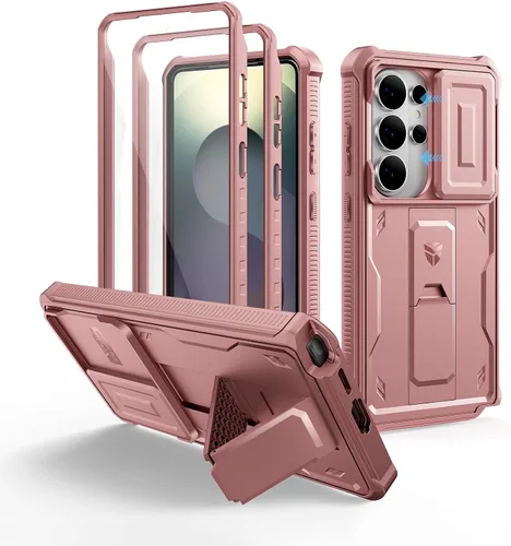 Miniatura 28 de Dexnor Funda para Samsung Galaxy S24 con Cubierta Deslizante Integrada para Cámara y Protector de Pantalla y Soporte, Funda Resistente a los Golpes