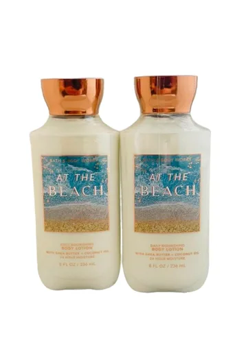 Bath & Body Works Bath and Body Works At The Beach - Juego de loción súper suave, regalo para mujeres, 8 onzas, paquete de 2 unidades (At Beach) 16