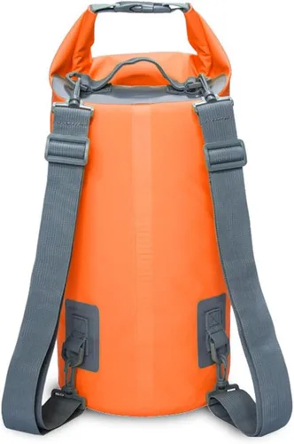 Miniatura 10 de Bolsa seca impermeable, mochila de almacenamiento seca ligera con parte superior enrollable, natación, canotaje, kayak, campamento, playa (negro 15L)