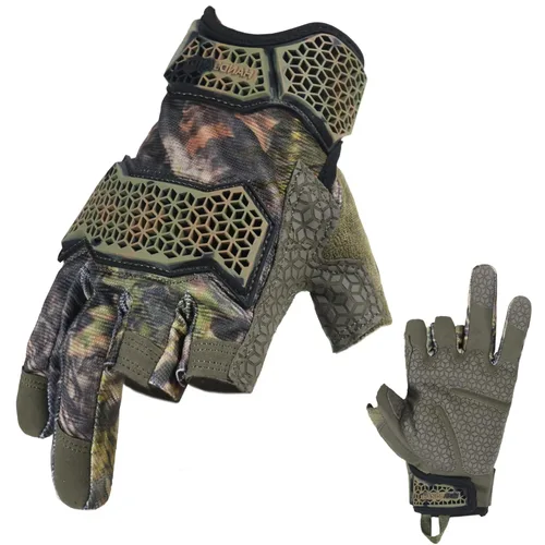 Miniatura 7 de AIGEVTURE Guantes de trabajo sin dedos para hombres, guantes de trabajo Framer, multiusos, ajuste de rendimiento, transpirables, duraderos