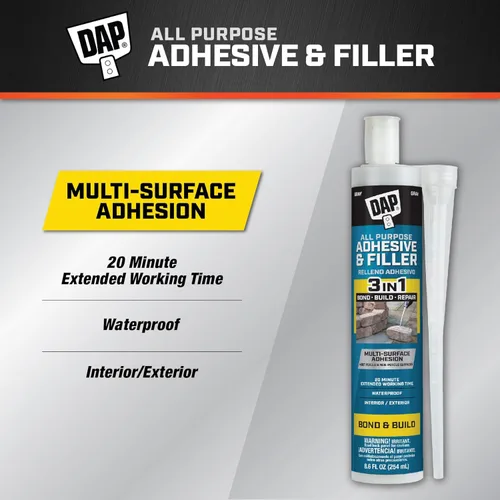 Miniatura 2 de DAP Adhesivo y relleno multiusos, gris, 8.6 onzas (7079828000)