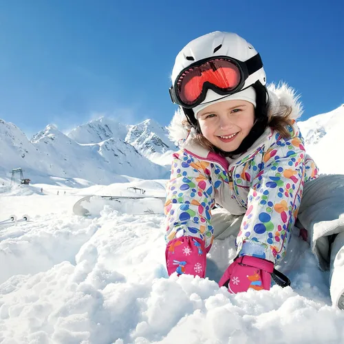 Miniatura 4 de Guantes de invierno impermeables para niños pequeños, guantes de esquí de vellón cálido para nieve, para bebé niño y niña, clima frío
