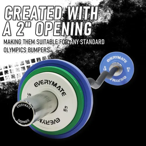 Miniatura 3 de EVERYMATE Placas de cambio de peso: 1.25 libras, 2.5 libras, 5 libras, juego de discos olímpicos para entrenamiento de fuerza, placas de peso de 2