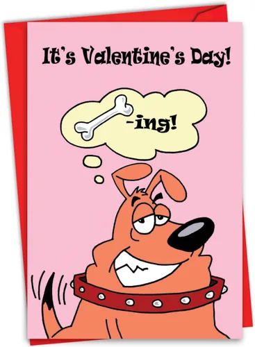 NobleWorks - Tarjeta de felicitación de amor para el día de San Valentín con sobre de 5 x 7 pulgadas (1 tarjeta) día festivo, Boning 2164
