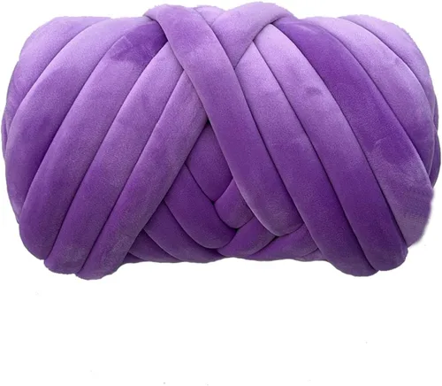 Miniatura 7 de Hilo grueso de terciopelo para tejer con brazo gigante, súper suave, peso tubular jumbo, tejido a mano, tejido a mano para manta, cama de mascotas